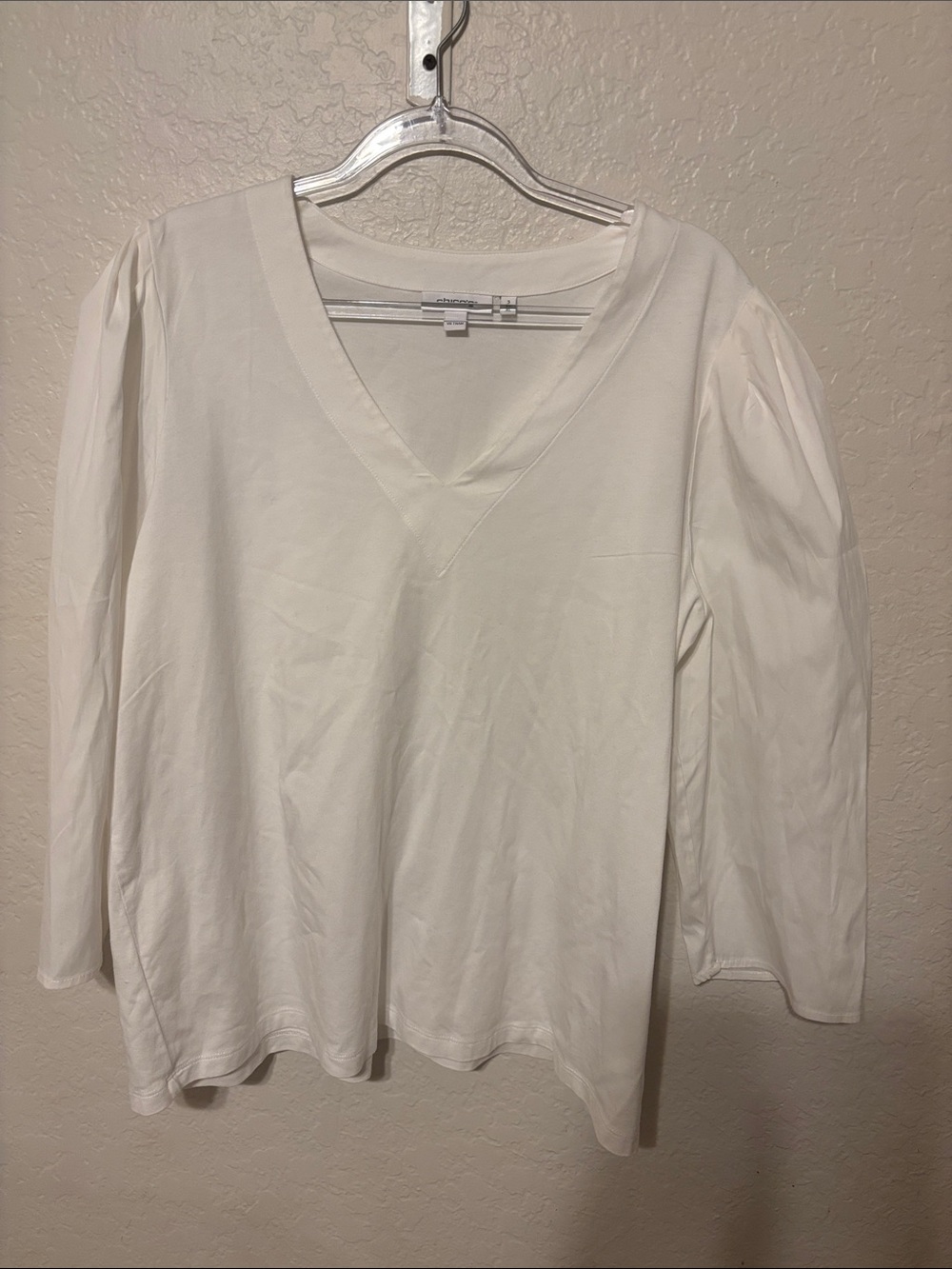 🎼Chico’s white blouse size 3/us XL GUC